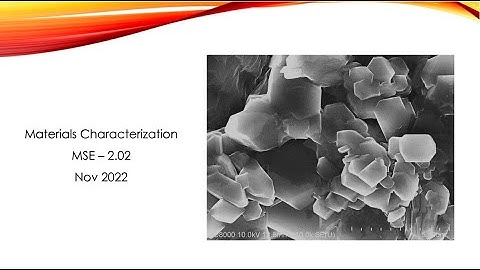 Introduction to Materials Characterization