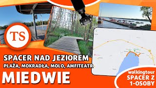 Spacer Wirtualny nad Jeziorem Miedwie | Plaża, Molo i Mokradła w 4K - 14.05.2024