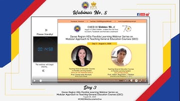 CHED XI Webinar No. 8 (Day 3) | August 05, 2020