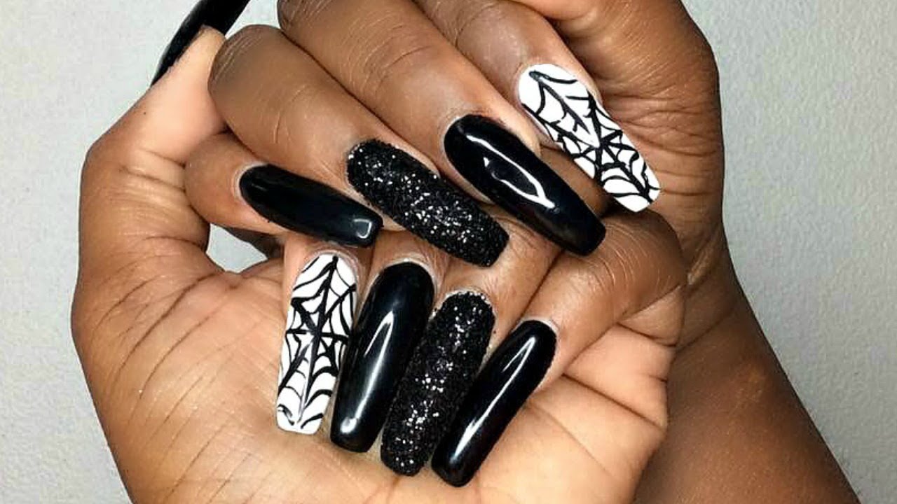 Spider  Halloween Nail Art YouTube