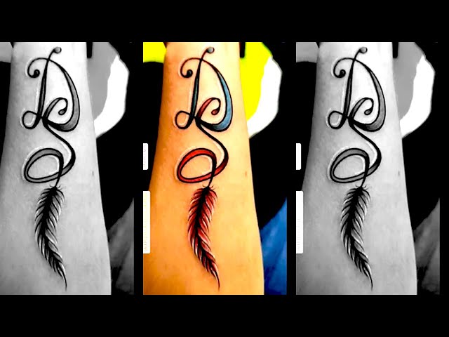 how to make DS combine letter tattoo  SR letter tattoo  SR name tattoo   YouTube