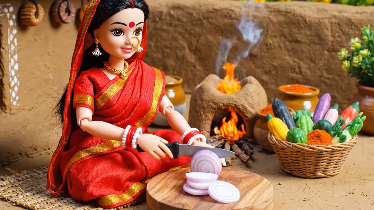 Miniature Doll Chicken Biryani Cooking ASMR | Tiny Indian Village Kitchen Story
