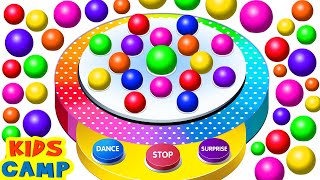 color balls dancing machine song for children and toddlers by kidscamp