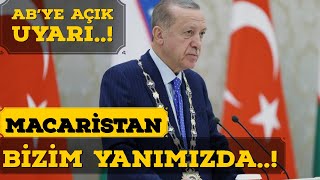 Hurbaşkani Erdoğandan Avrupa Bi̇rli̇ği̇ne Açik Uyari