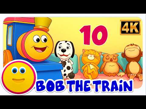 🛏️ สิบคนบนเตียง | เพลงนับเลขแสนสนุกสำหรับเด็ก | เพลงกล่อมเด็ก - Bob the Train
