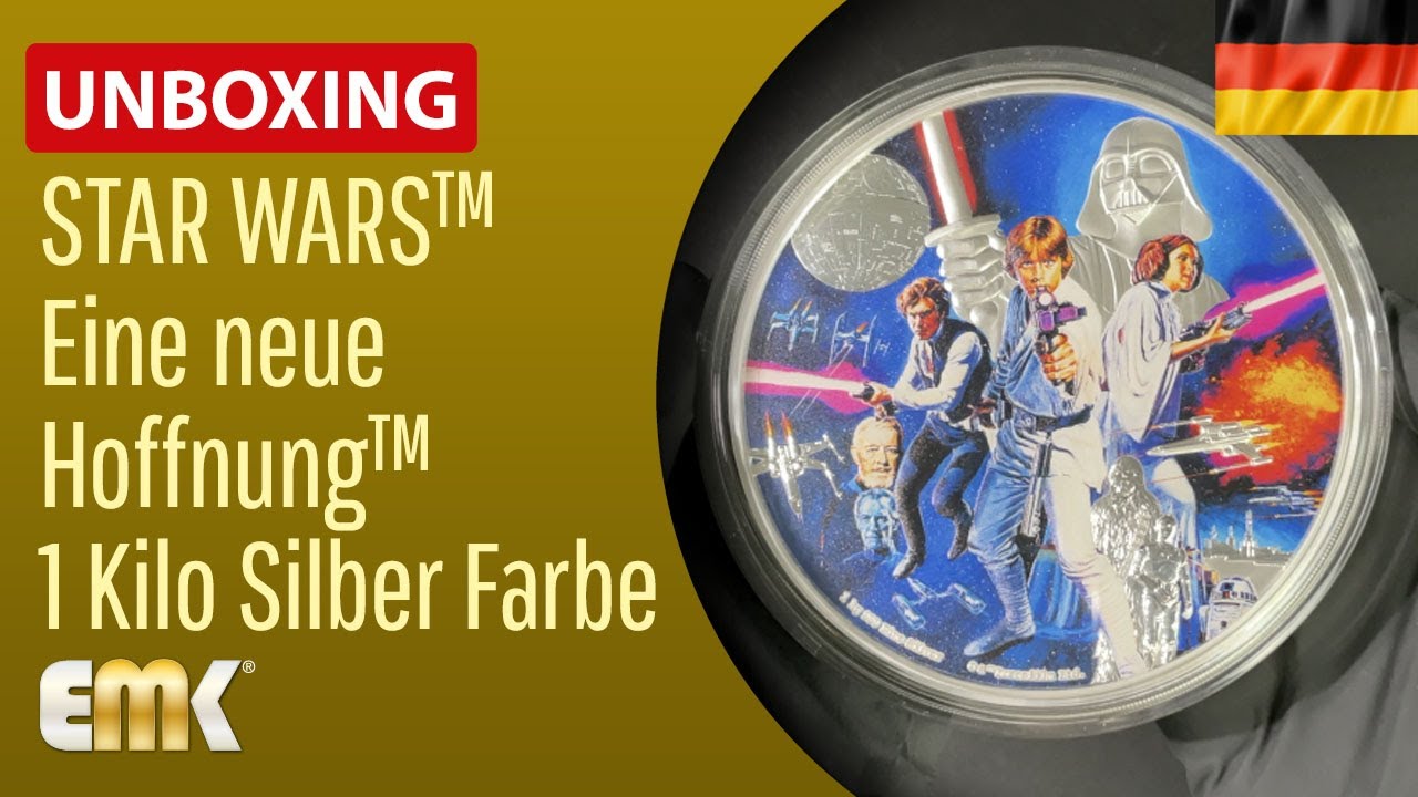 Unboxing DE: STAR WARS™ 1 KILO Silbermünze in Farbe - “Eine neue Hoffnung”