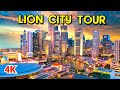 Singapore city tour  lion city tour 4k    a 4k walking tour through the lion city