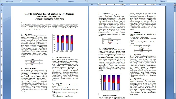 How to Set Two Column Paper for Publication