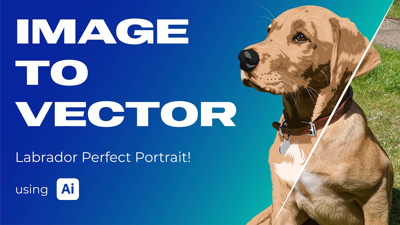 Image to Vector: Labrador Perfect Portrait!