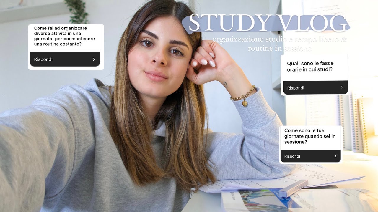 STUDY VLOG + Q&A: organizzazione studio e tempo libero & routine in sessione 👩🏻‍💻📖