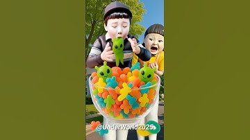 Squid Game AI Alien Gummy Candy ASMR #squidgame #squidgame2 #ai #asmr