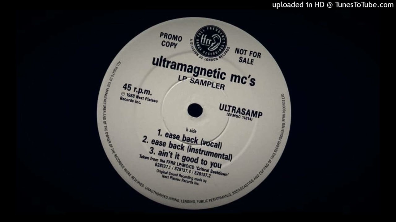 Ultramagnetic MC's - Ease Back (Vocal) - YouTube