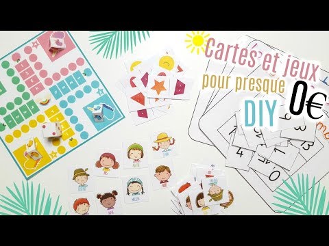 DIY COMMENT FABRIQUER CARTES ET JEUX POUR ENFANTS