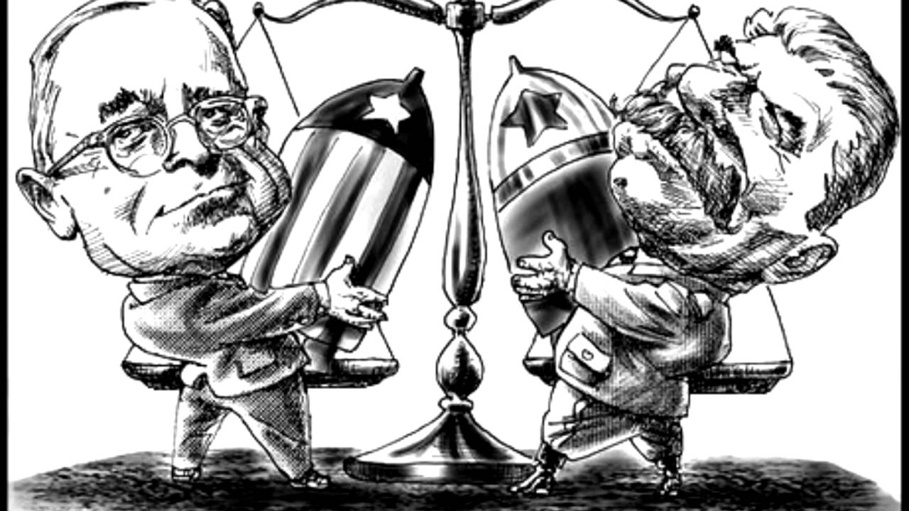 Хрущев и кеннеди карикатура. Холодная война карикатуры. Холодная война каррикатур