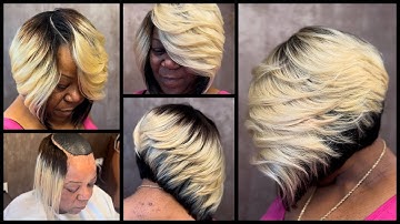 Invisible Quickweave Bob With Layers | Client Drove in from San Antonio