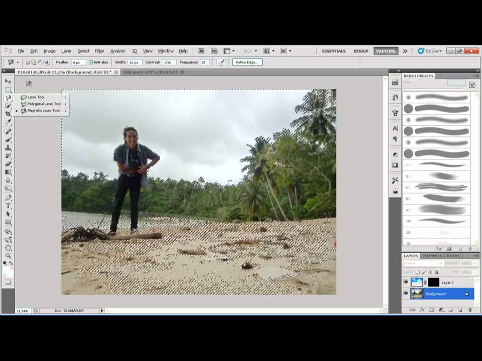 Cara mengganti background foto dengan photoshop.wmv - YouTube