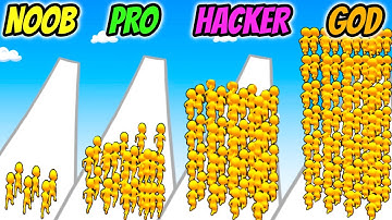Crowd Tower 3D - NOOB vs PRO vs HACKER vs GOD