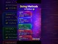 Master Python String Methods in 40 Seconds 🚀 #python#coding#viral#shorts#trend#python shorts