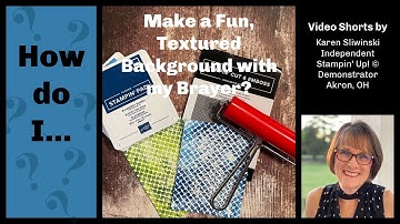 How Do I Make a Fun, Textured Background with my Brayer?