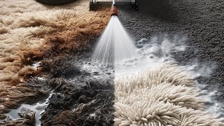 Shag Rug Cleaning with a Power Washer