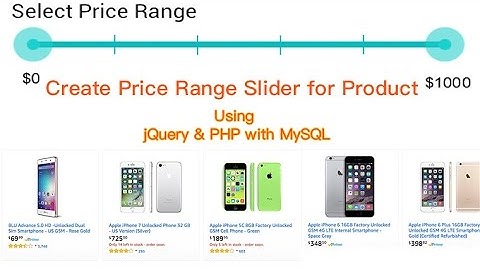 Create Price Range Slider Filter For Product Using jQuery & PHP with MySQL