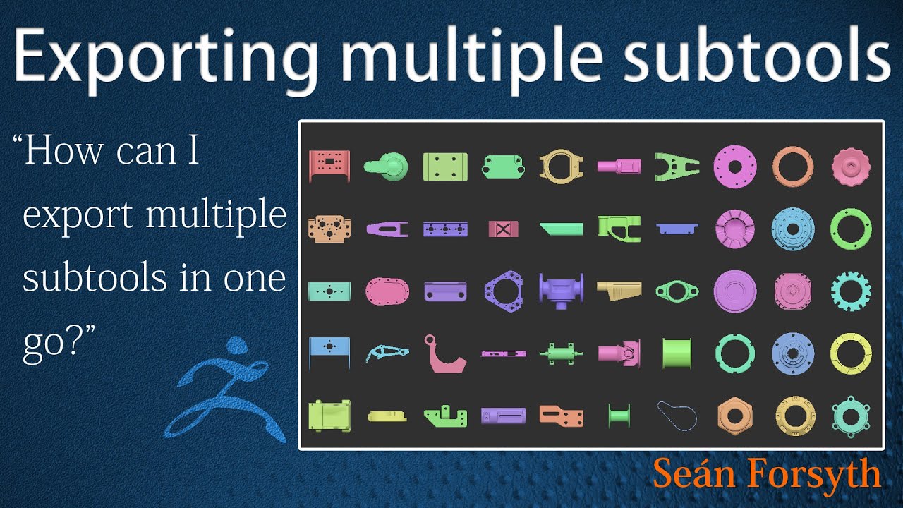 export mulitple subtools from zbrush