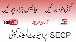 How to Register a Company In Pakistan | SECP Private Limited Company