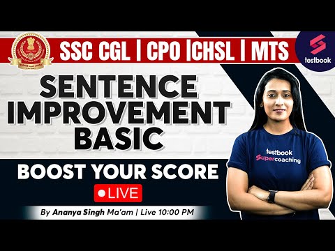 Sentence Improvement For SSC | English | SSC CGL/MTS /CHSL/CPO 2023 |SSC CGL English By Ananya Ma'am