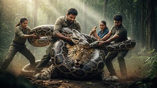 Epic Jungle Rescue Leopard Trapped In Pythons Deadly Coils