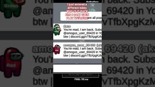 I literally entered a different lobby this hacker bot is back help me #shorts #frustrating #amongus