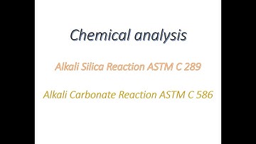 Aggregate Feasibility for Concrete Part 03 by Chemical Analysis (Rock Cylinder,  Sc & Rc, Silica)