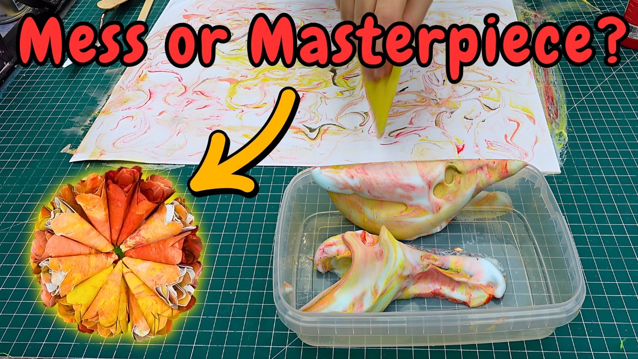 Сделайте бумажные цветы из пены для бритья своими руками