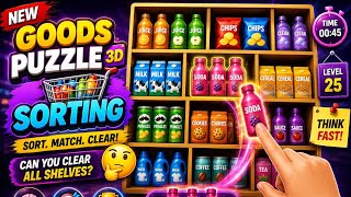 GOODS PUZZLE 3D 🛒🔥 | Can You Sort Everything Before Time Runs Out 😱 #Shorts