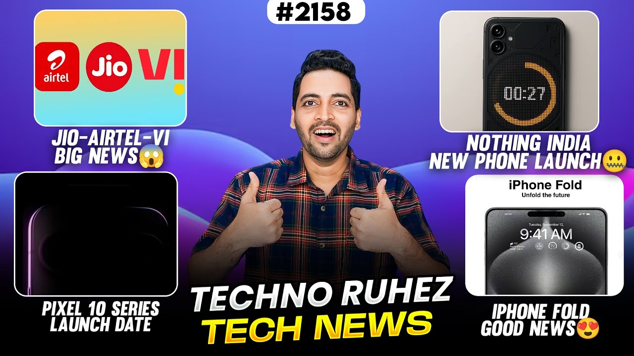 Jio-Airtel-Vi Big News,Nothing New Phone🤐,vivo V60 Good News,Pixel 10 Launch,Lava Blaze Dragon😍