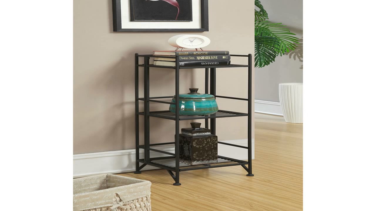 Convenience Concepts Designs2Go X Tra Storage 3 Tier Folding Metal