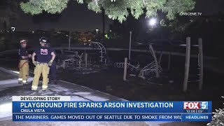 Fire Sparks Arson Investigation At Chula Vista Park screenshot 3