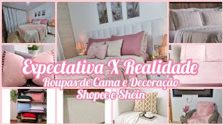 EXPECTATIVA X REALIDADE ROUPAS DE CAMA SHOPEE E SHEIN/ENXOVAL/DECORAÇÃO/CAMA POSTA#decor#shopee#lar