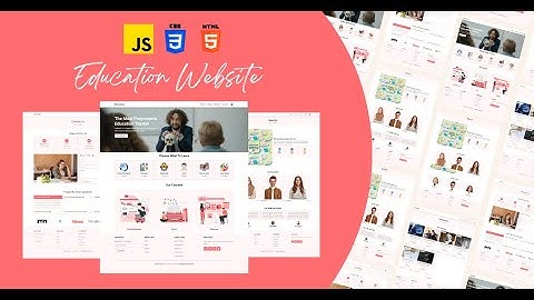 build a modern school or education website using html5, css3, and ES6 javascript.