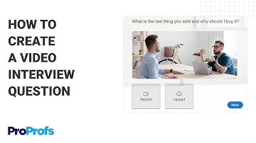 How to Create a Video Interview Question