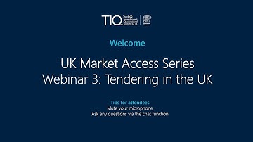 UK Market Access Series | Tendering in the UK