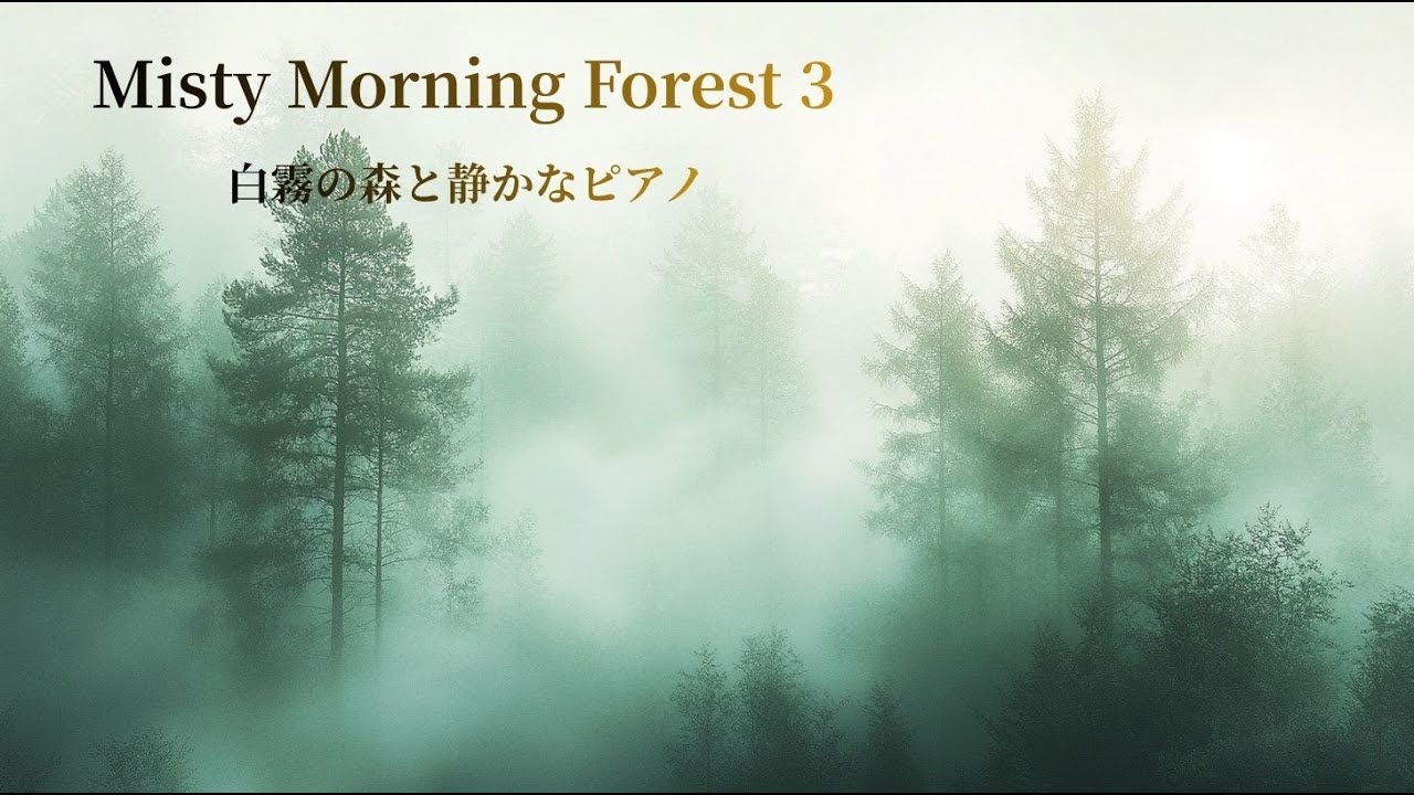 【朝のBGM】Misty Morning Forest 3 – 白霧の森と静かなピアノ