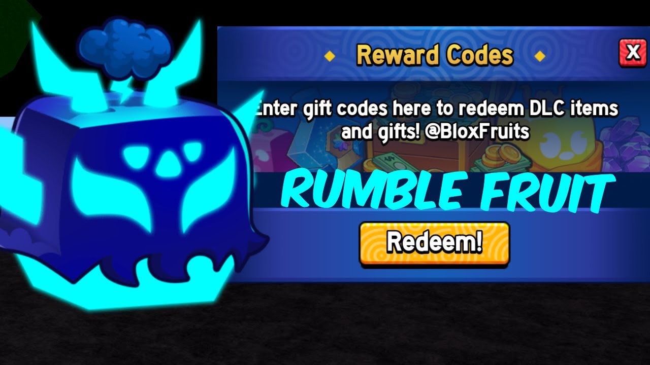 RUMBLE FRUIT CODE BLOX FRUITS ROBLOX - YouTube
