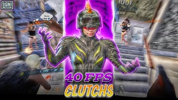 40 FPS gameplay, Intense clutches in BGMI - PUBG [ new update 3.6 💫]