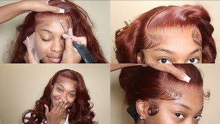 Reddish Brown Lace Melt Frontal Wig Install | Perfect For Fall Ft Julia Hair