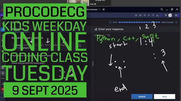 ProCodeCG Kids Weekday Coding Class - Tuesday - 9 Sept 2025