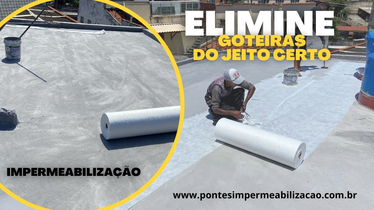 Elimine infiltração e VAZAMENTO com manta BIDIM e manta LÍQUIDA - YouTube