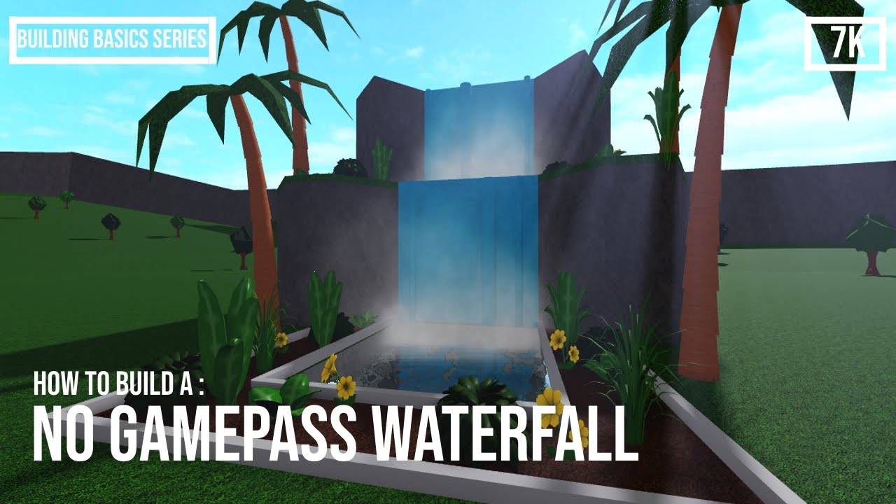 roblox bloxburg waterfall