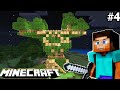 MADE A BIG TREE HOUSE IN MINECRAFT SURVIVAL || HINDI GAMEPLAY #4