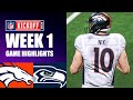 Broncos vs seahawks week 1  madden 24 simulation highlights updated rosters