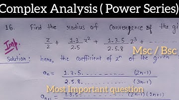 Imp. Question #radiusofconvergence of #powerseries #complexanalysis #maths #msc #bsc #salonisharma 